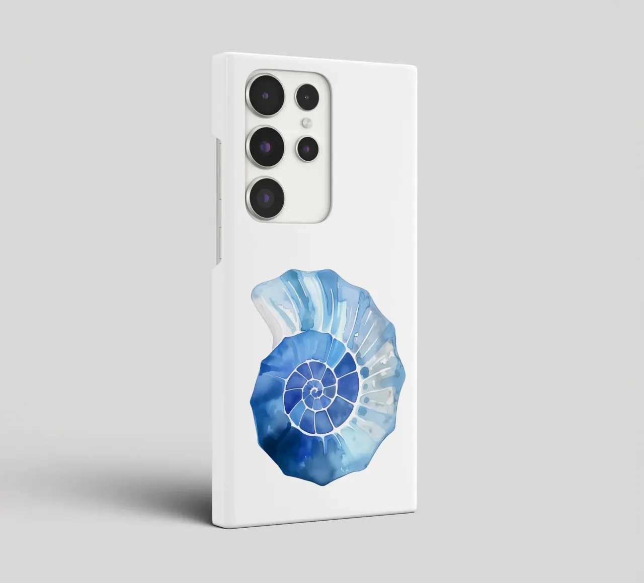 Soft nautilus shell pattern samsung phone case by Carinaprint