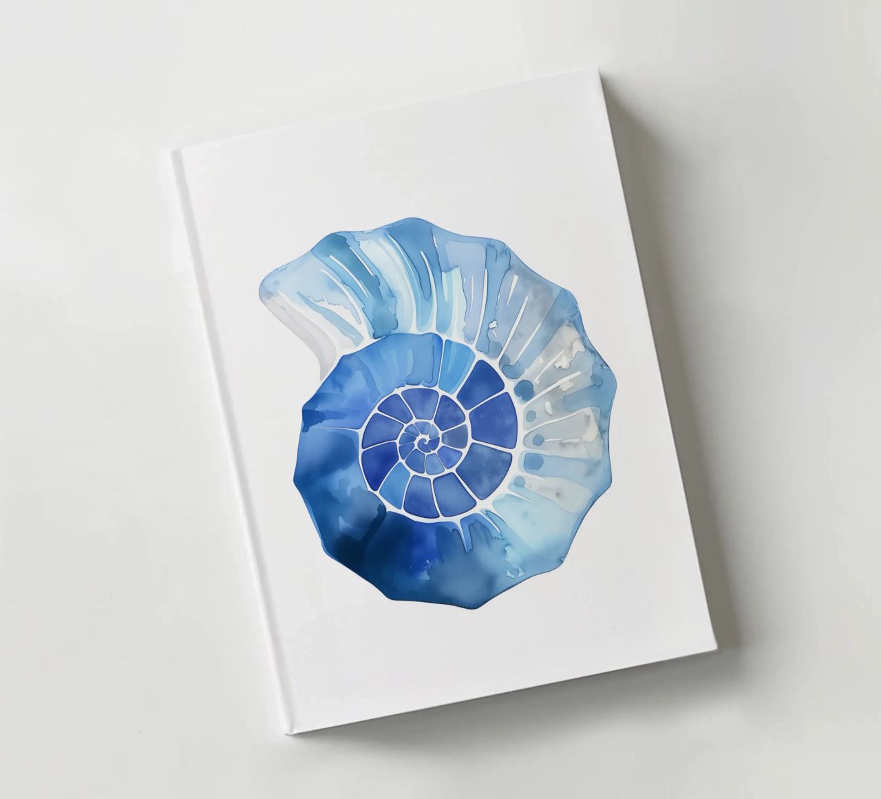 Soft nautilus shell pattern notebook by Carinaprint