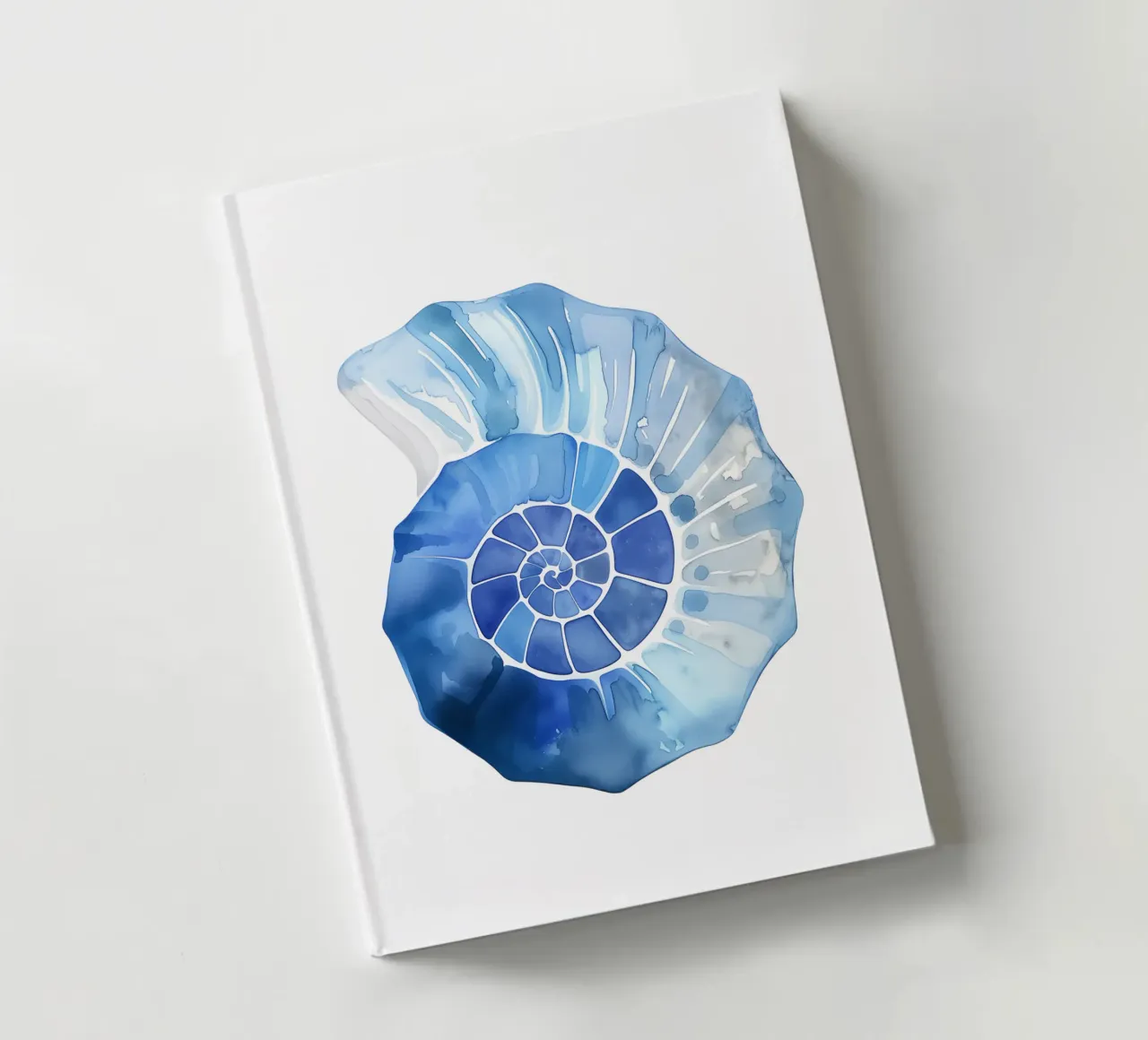 Soft nautilus shell pattern notebook by Carinaprint