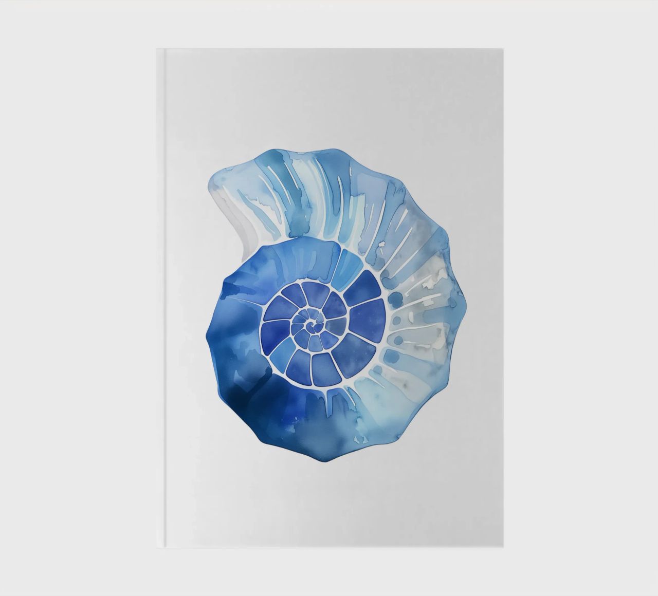 Soft nautilus shell pattern notebook by Carinaprint