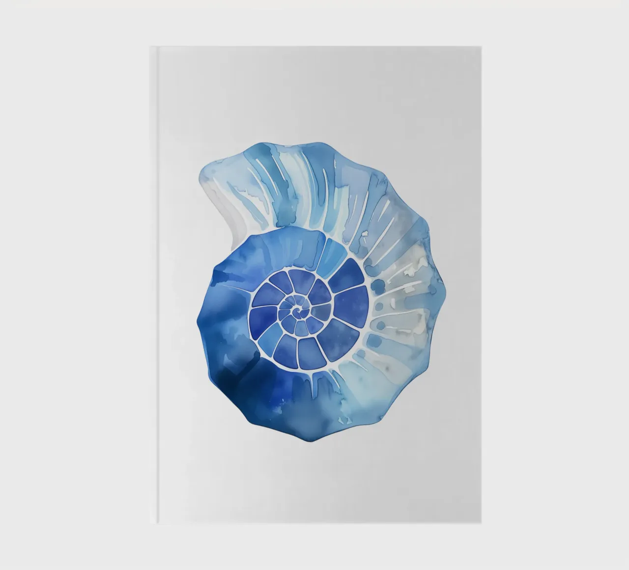 Soft nautilus shell pattern notebook by Carinaprint