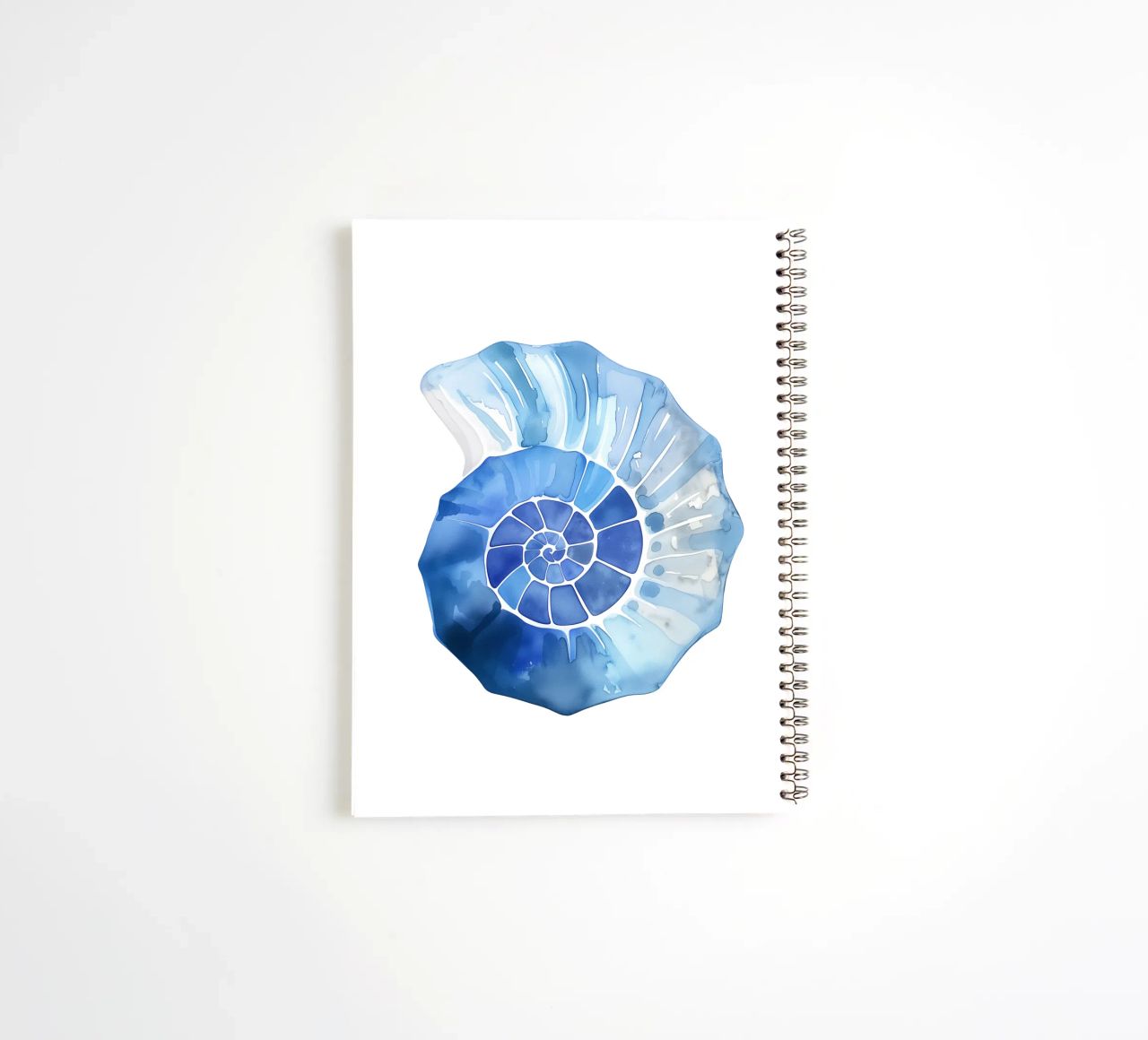 Soft nautilus shell pattern spiral notebook by Carinaprint