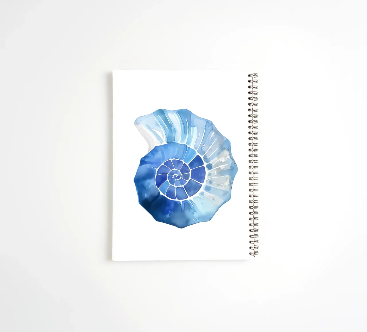 Soft nautilus shell pattern spiral notebook by Carinaprint