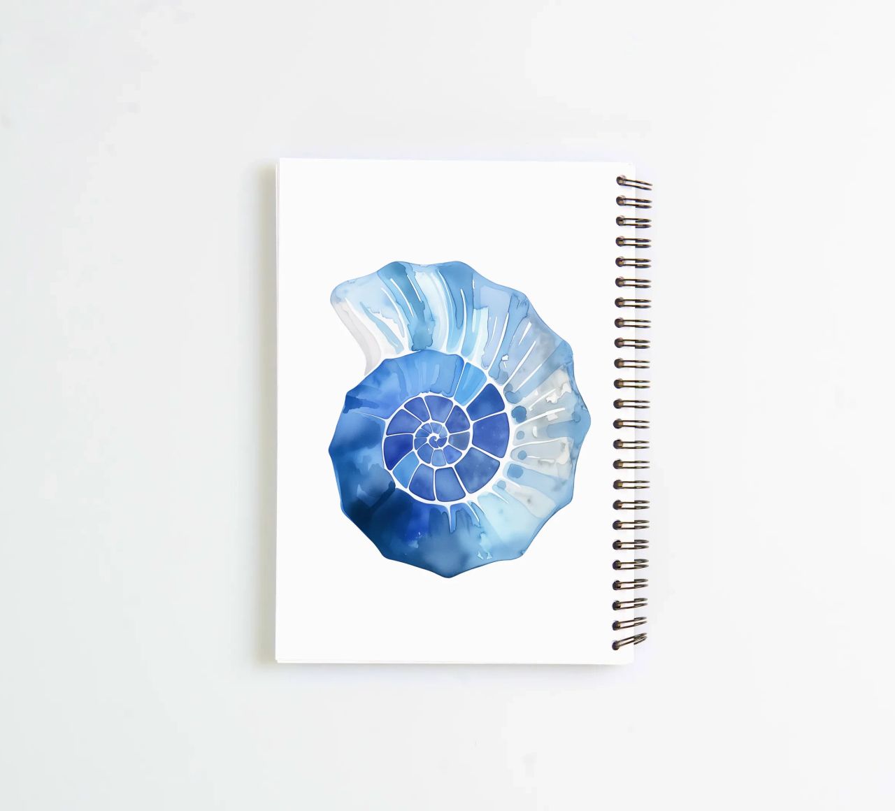 Soft nautilus shell pattern spiral notebook by Carinaprint