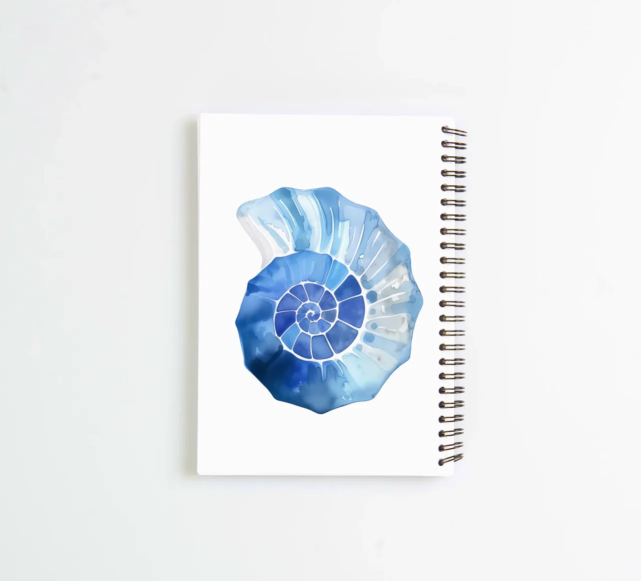 Motifs de coquillages doux Nautilus carnet à spirale de Carinaprint