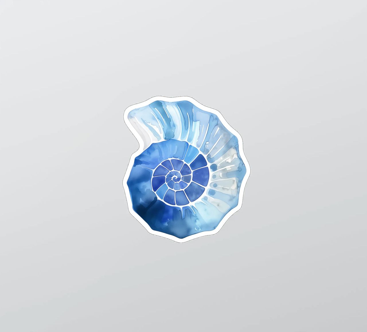 Soft nautilus shell pattern sticker by Carinaprint