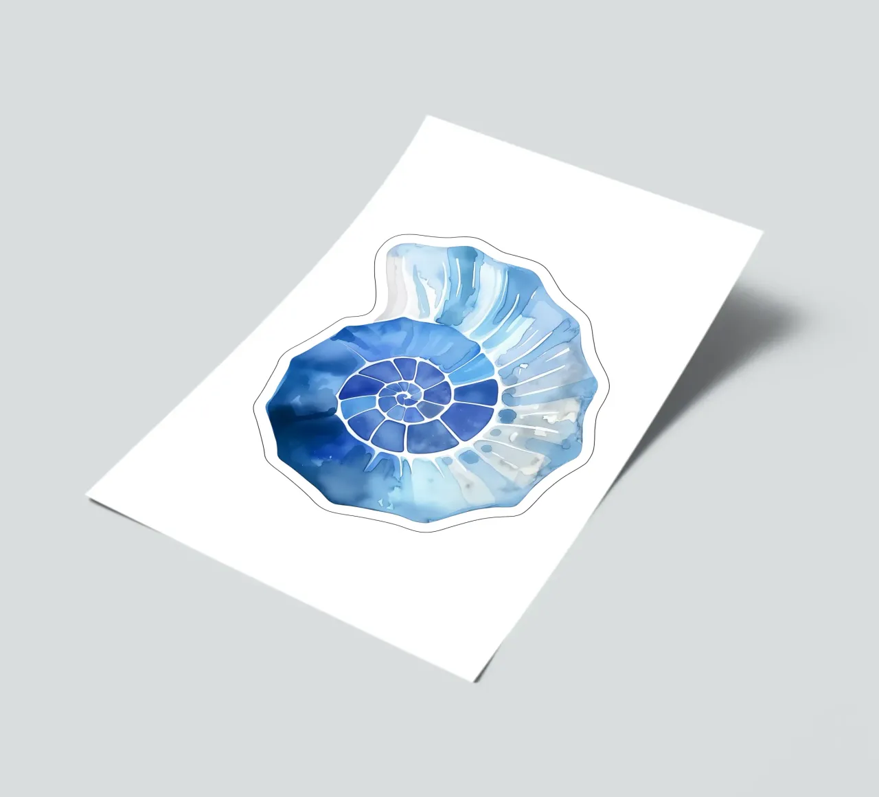 Soft nautilus shell pattern sticker sheet by Carinaprint