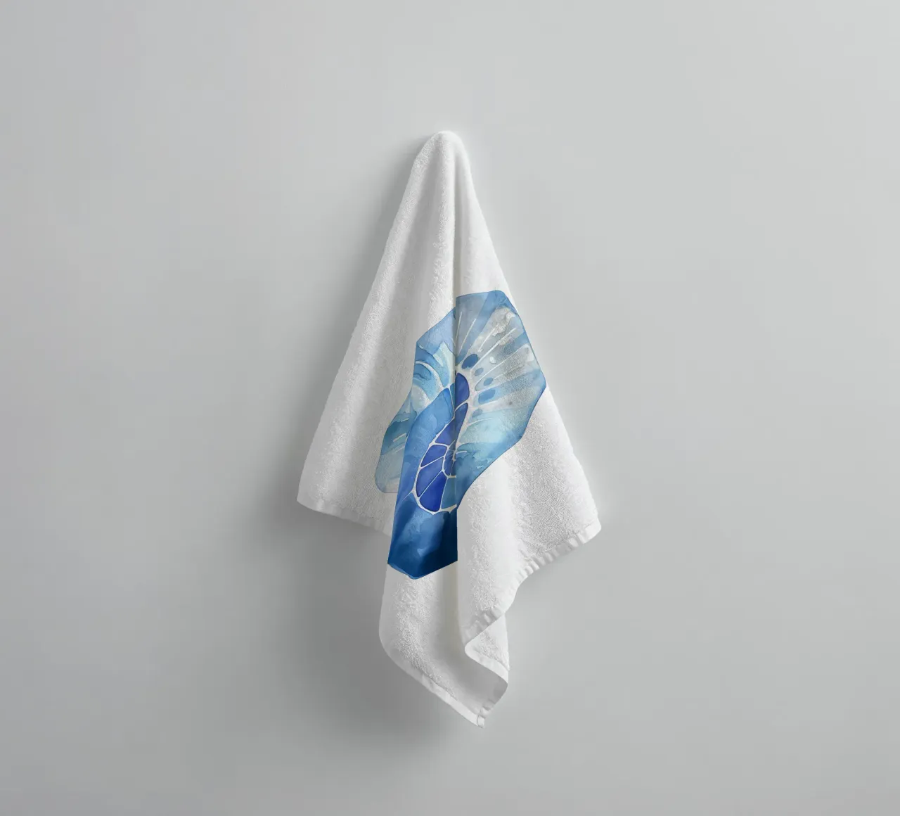 Soft nautilus shell pattern towel by Carinaprint