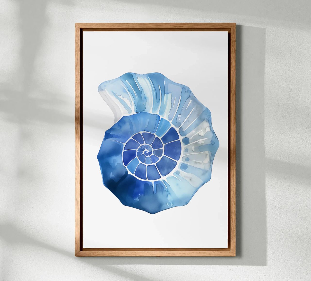 Soft nautilus shell pattern canvas by Carinaprint
