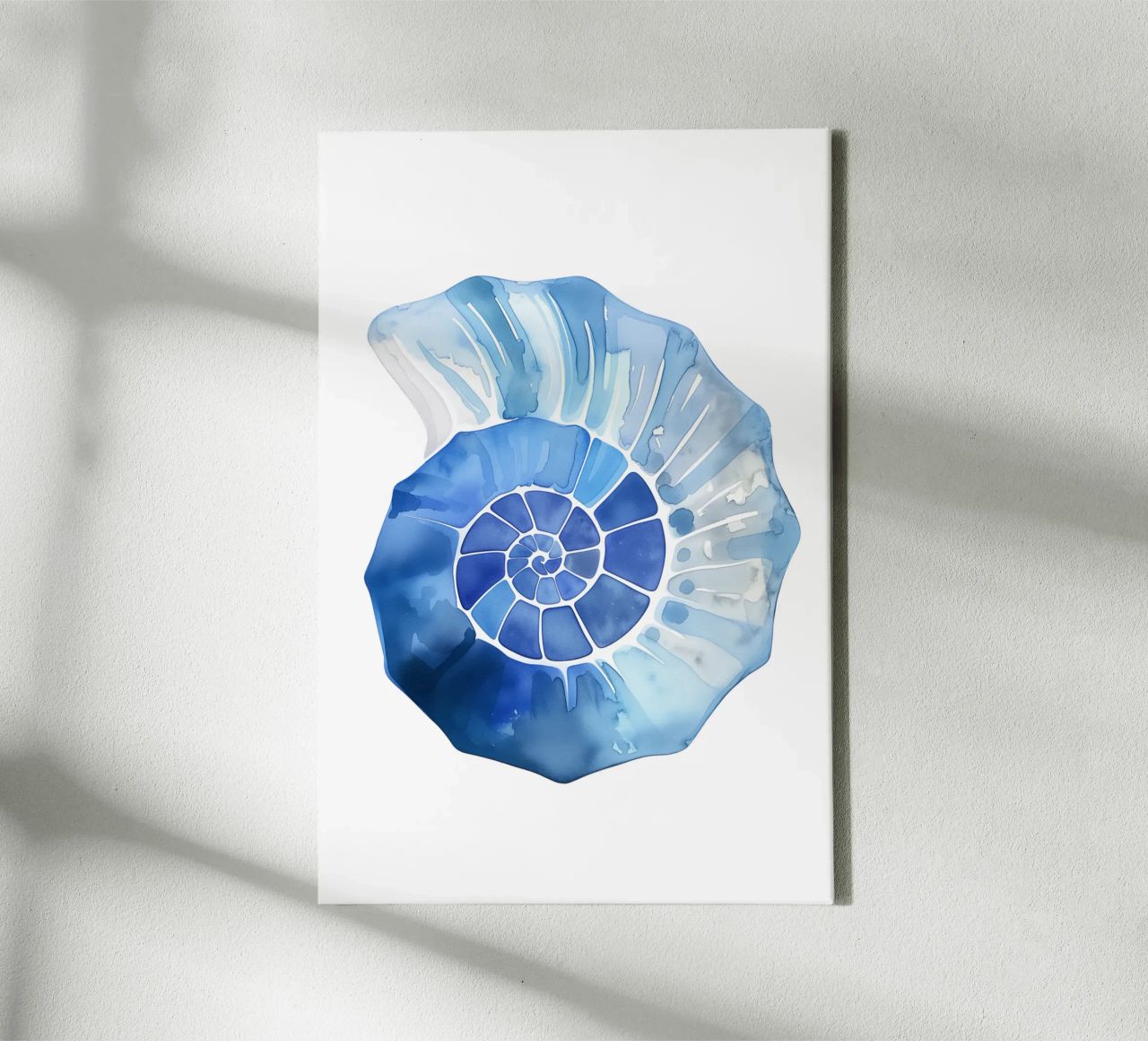 Soft nautilus shell pattern canvas by Carinaprint
