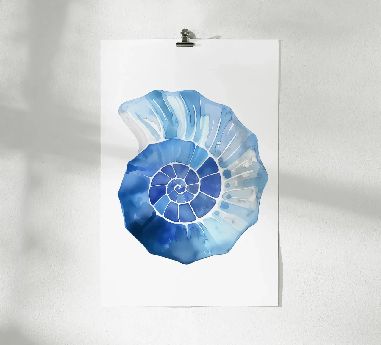 Soft nautilus shell pattern poster by Carinaprint