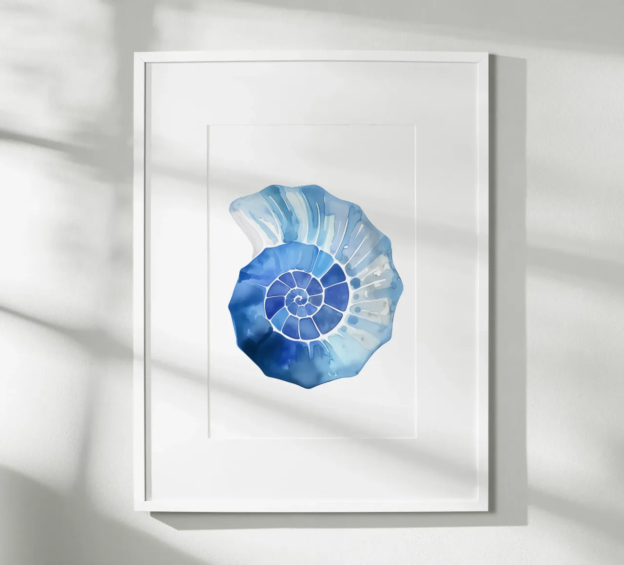 Soft nautilus shell pattern poster by Carinaprint