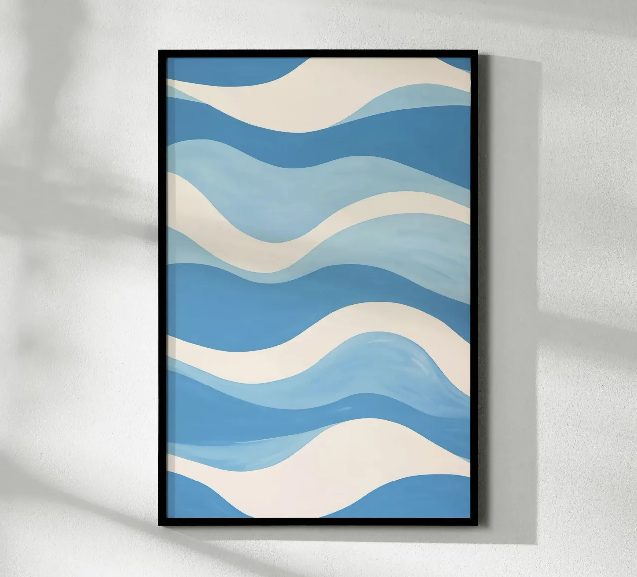 Onde oceaniche marittime poster con telaio in plastica da Carinaprint