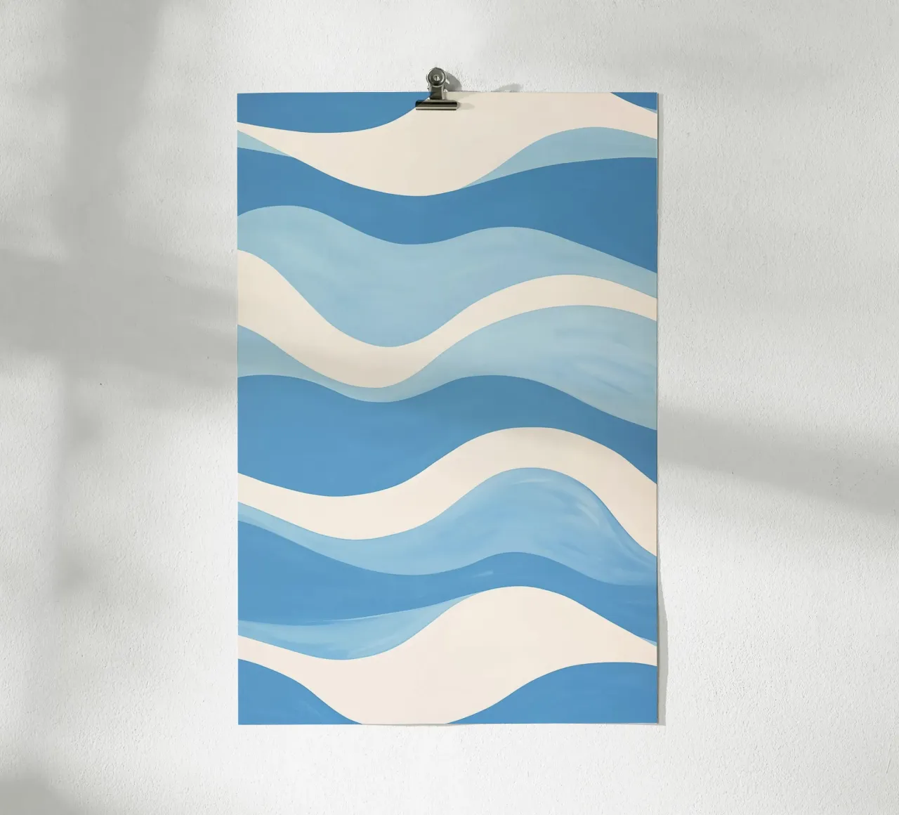 Onde oceaniche marittime poster con telaio in plastica da Carinaprint