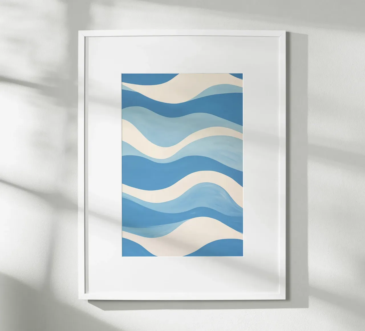 Onde oceaniche marittime poster con telaio in plastica da Carinaprint