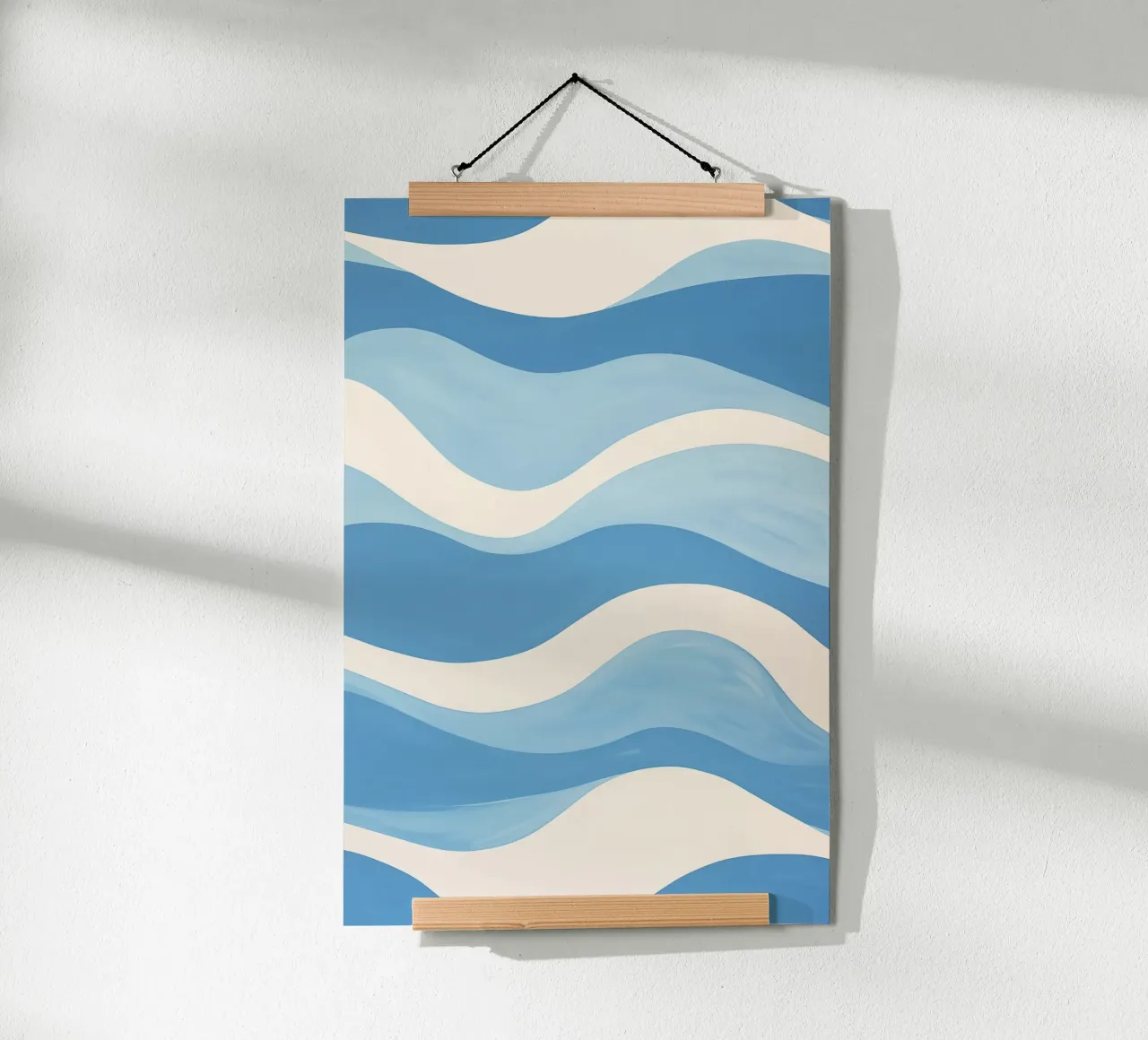 Onde oceaniche marittime poster con telaio in plastica da Carinaprint