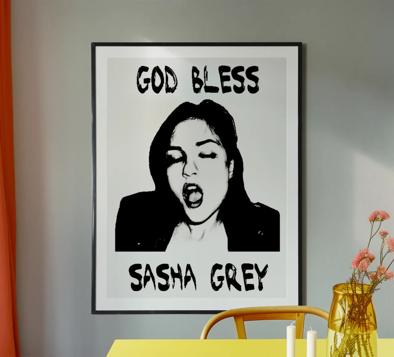 Gott segne Sasha Grey Poster von Ettyhmoz
