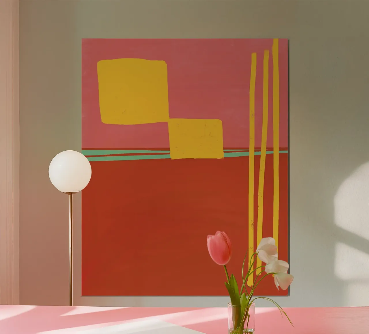 La présence jaune (d'après Etel Adnan) poster de tainah negreiros