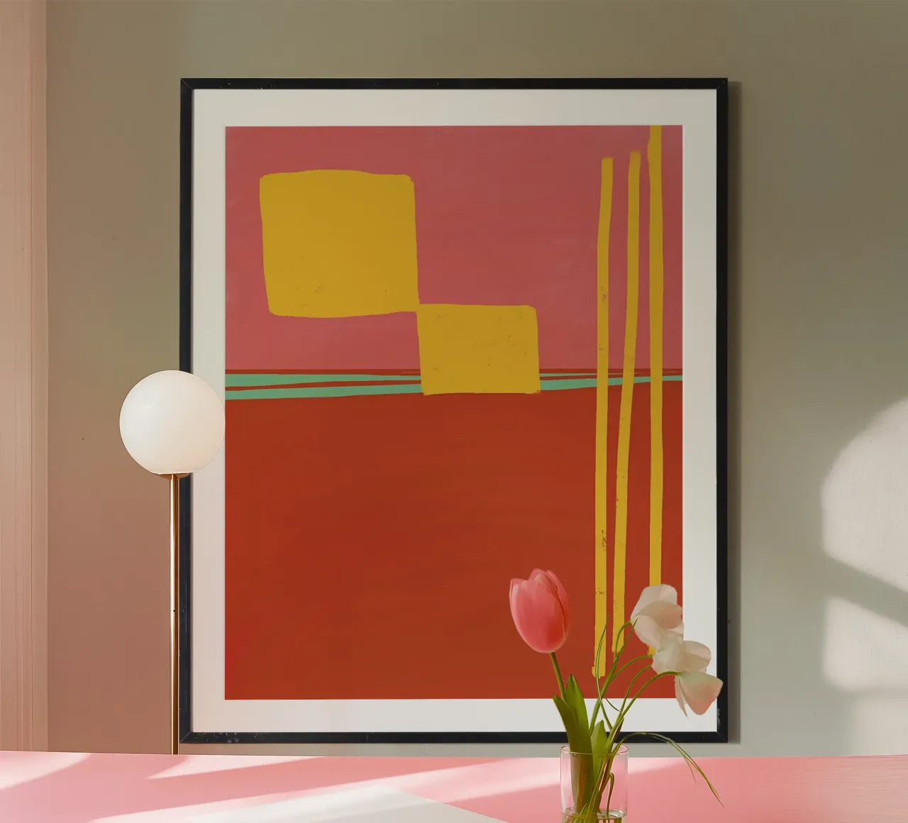 La présence jaune (d'après Etel Adnan) poster de tainah negreiros