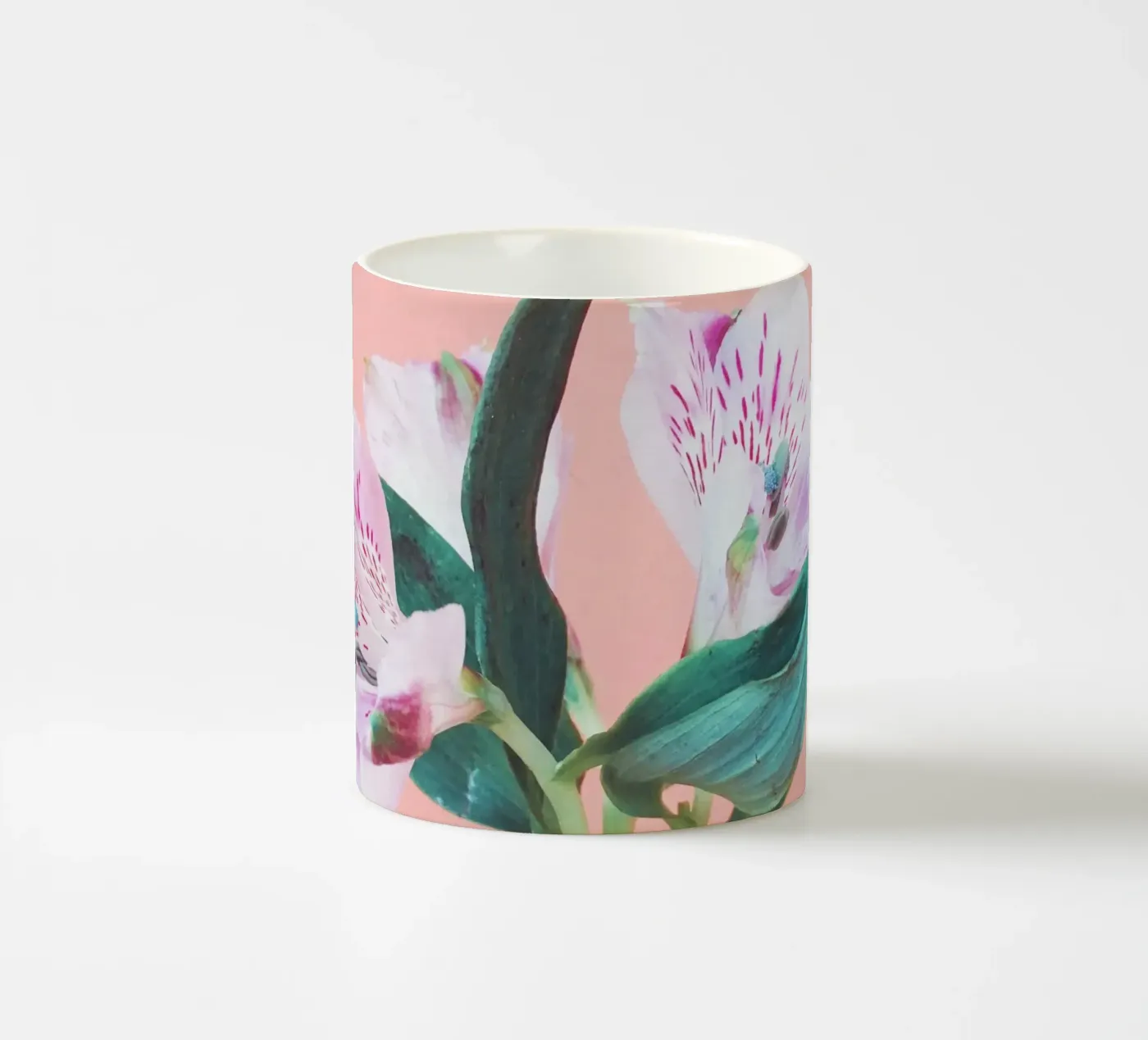 Peruvian Lily ceramic mug by Cassia Beck Photography