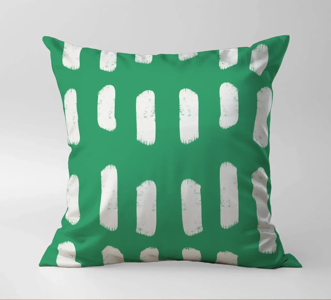 Emerald Brushstrokes - Abstract Botanical Pattern decorative cushion by susanacosta