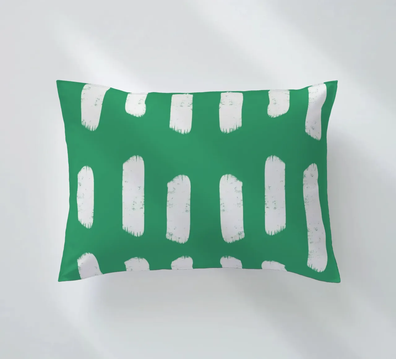 Emerald Brushstrokes - Abstract Botanical Pattern decorative cushion by susanacosta