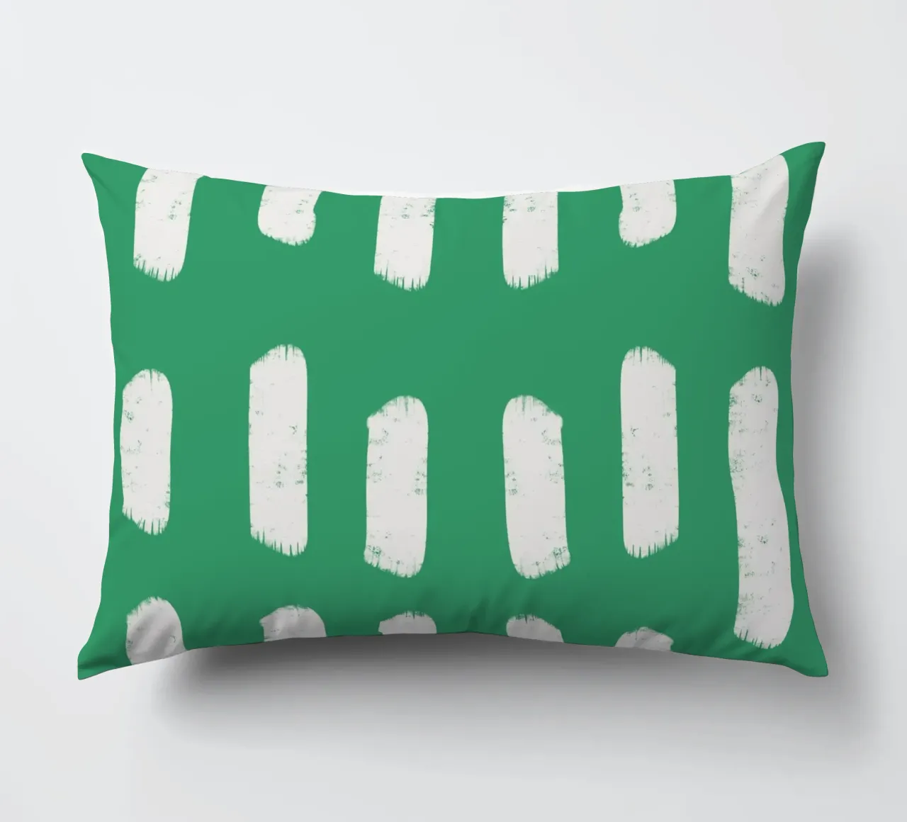 Emerald Brushstrokes - Abstract Botanical Pattern decorative cushion by susanacosta