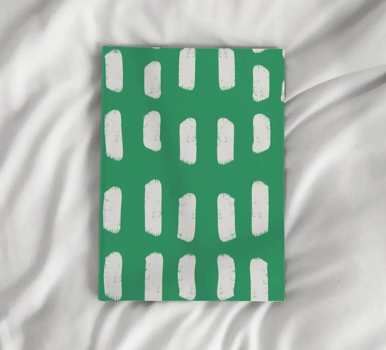 Emerald Brushstrokes - Abstract Botanical Pattern notebook by susanacosta