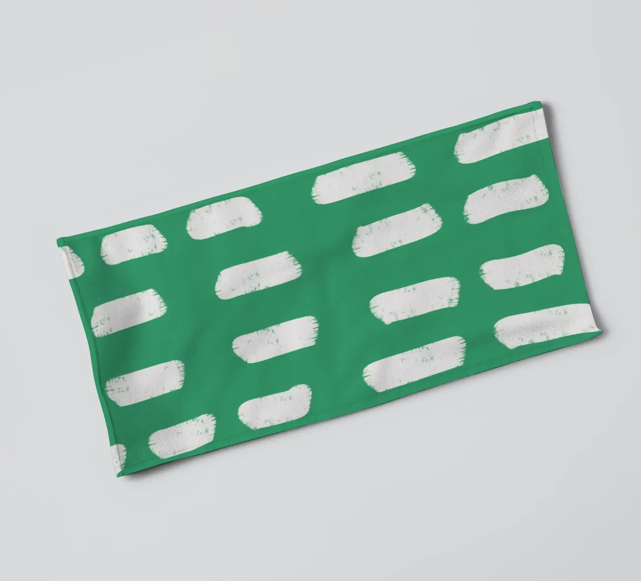 Emerald Brushstrokes - Abstract Botanical Pattern towel by susanacosta