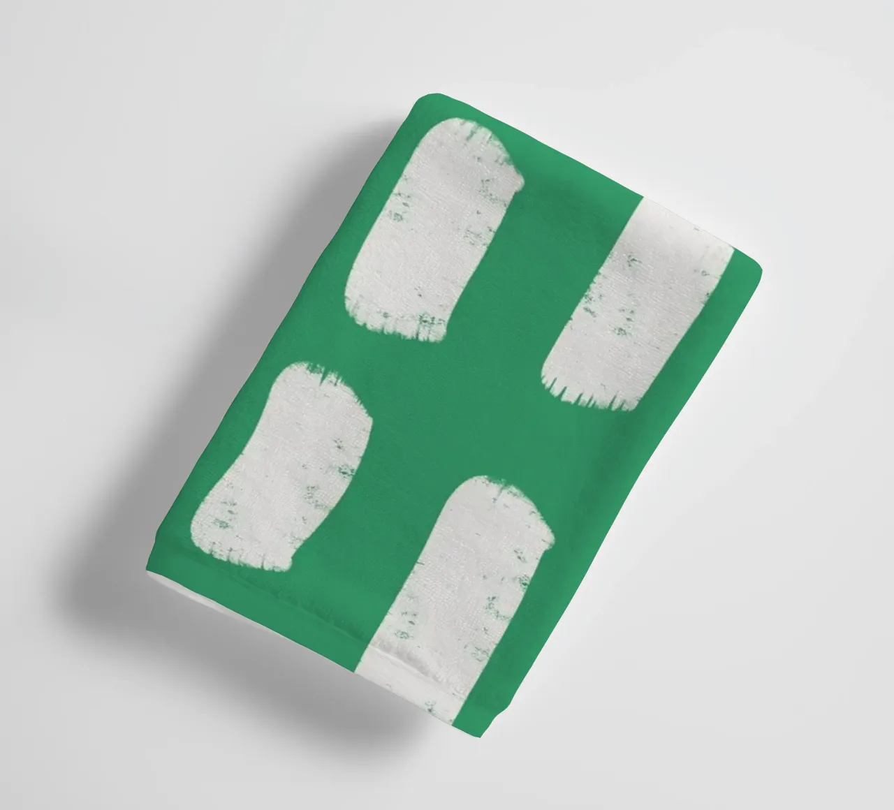 Emerald Brushstrokes - Abstract Botanical Pattern towel by susanacosta