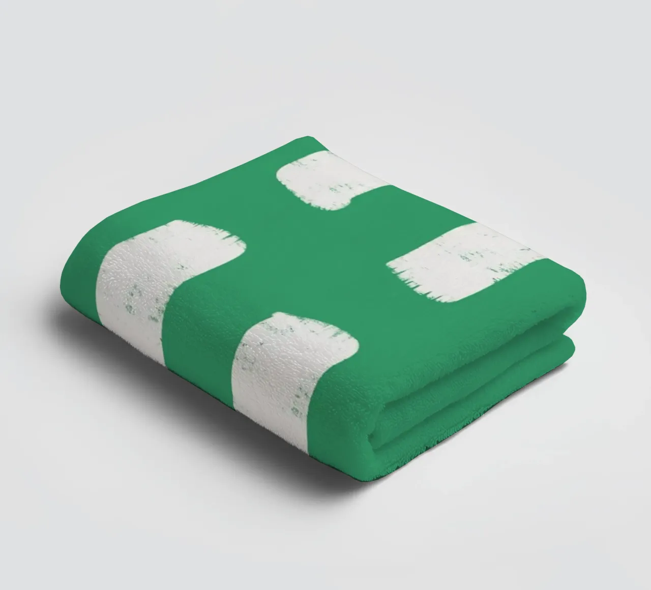 Emerald Brushstrokes - Abstract Botanical Pattern towel by susanacosta