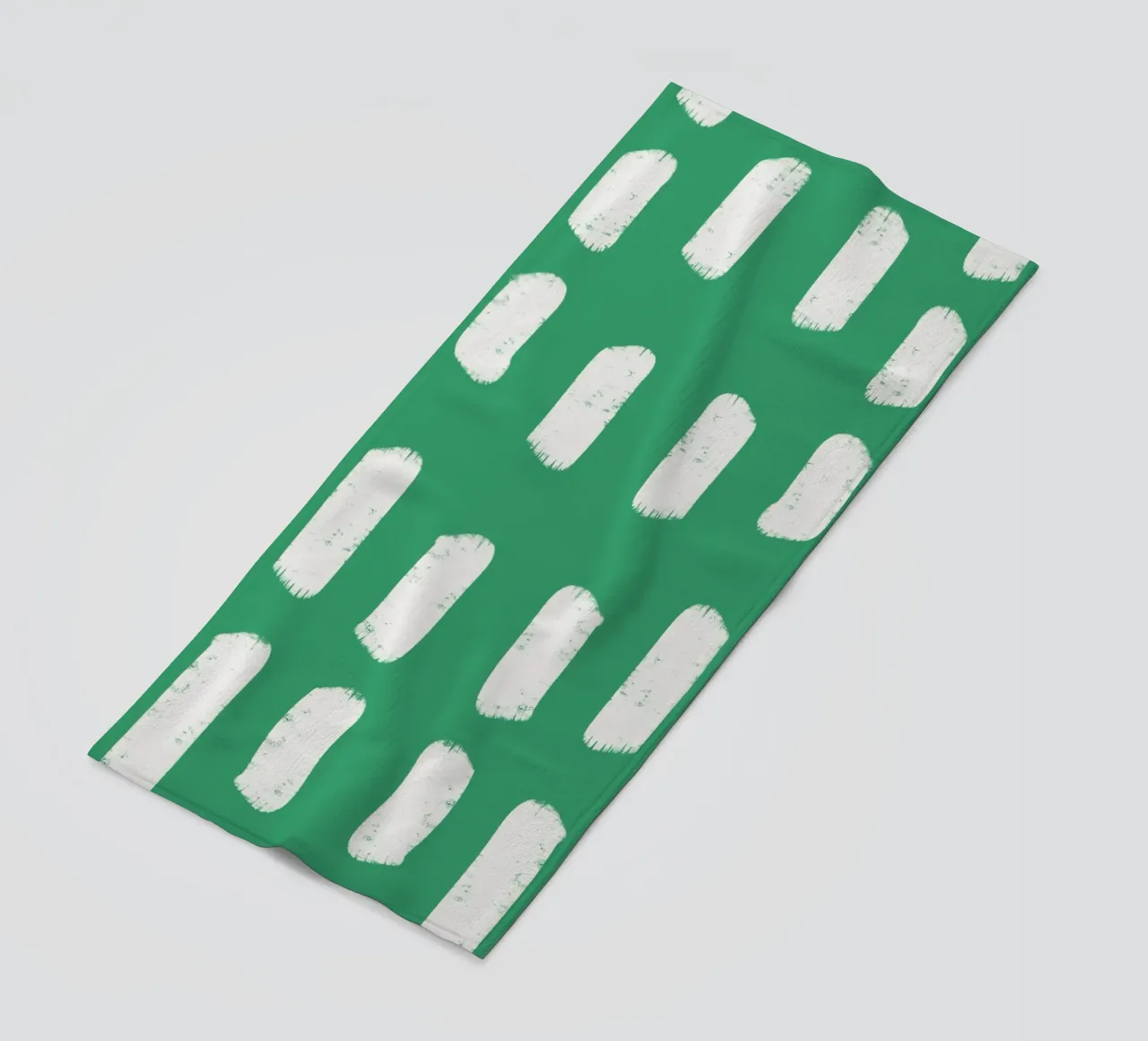 Emerald Brushstrokes - Abstract Botanical Pattern beach towel by susanacosta