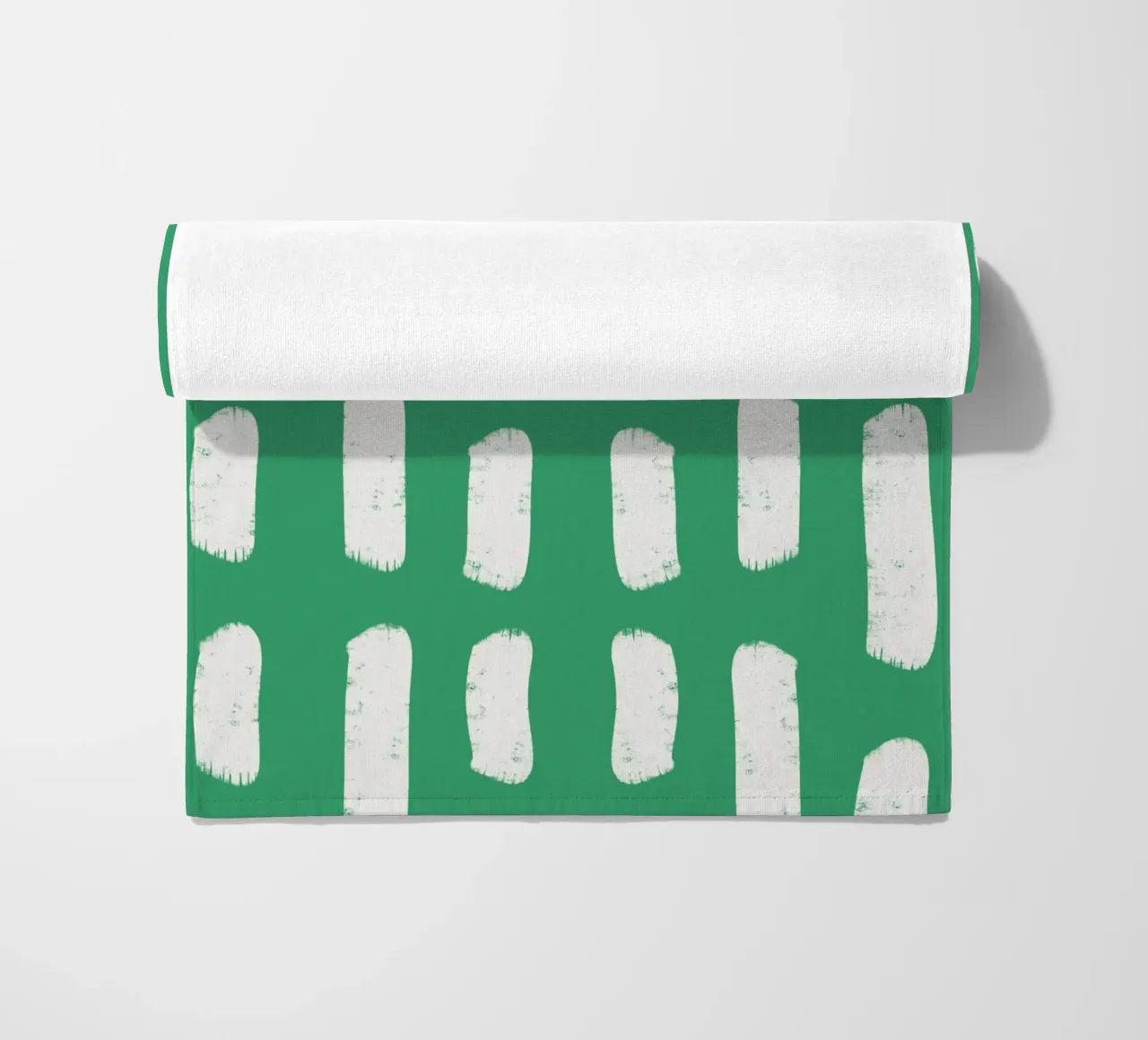 Emerald Brushstrokes - Abstract Botanical Pattern beach towel by susanacosta