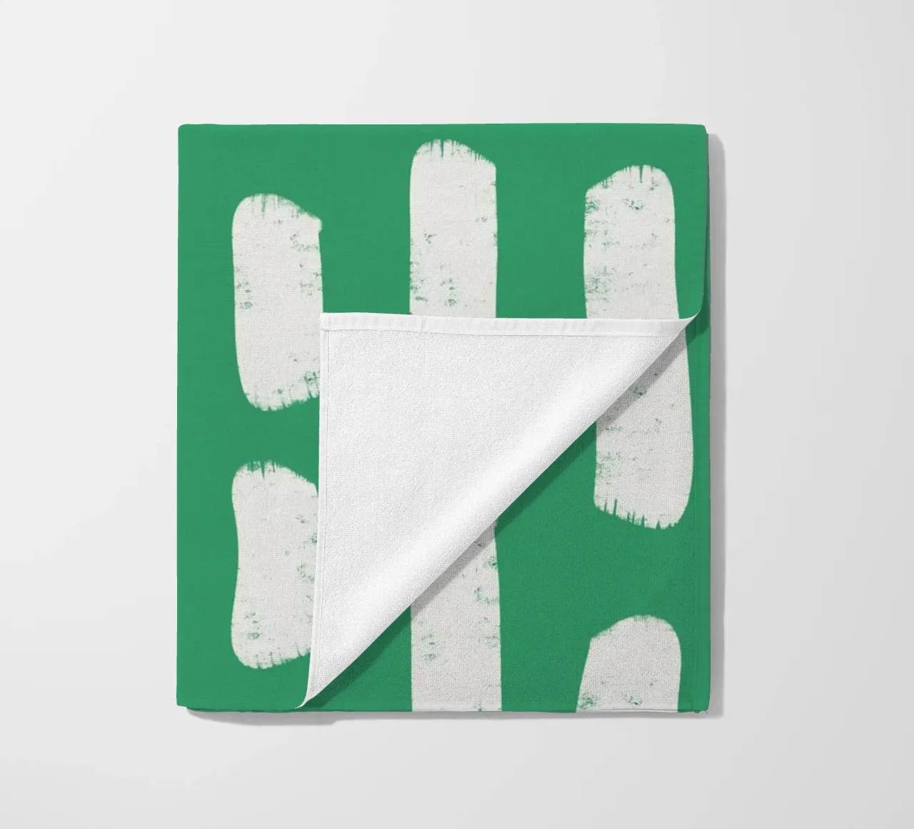 Emerald Brushstrokes - Abstract Botanical Pattern beach towel by susanacosta