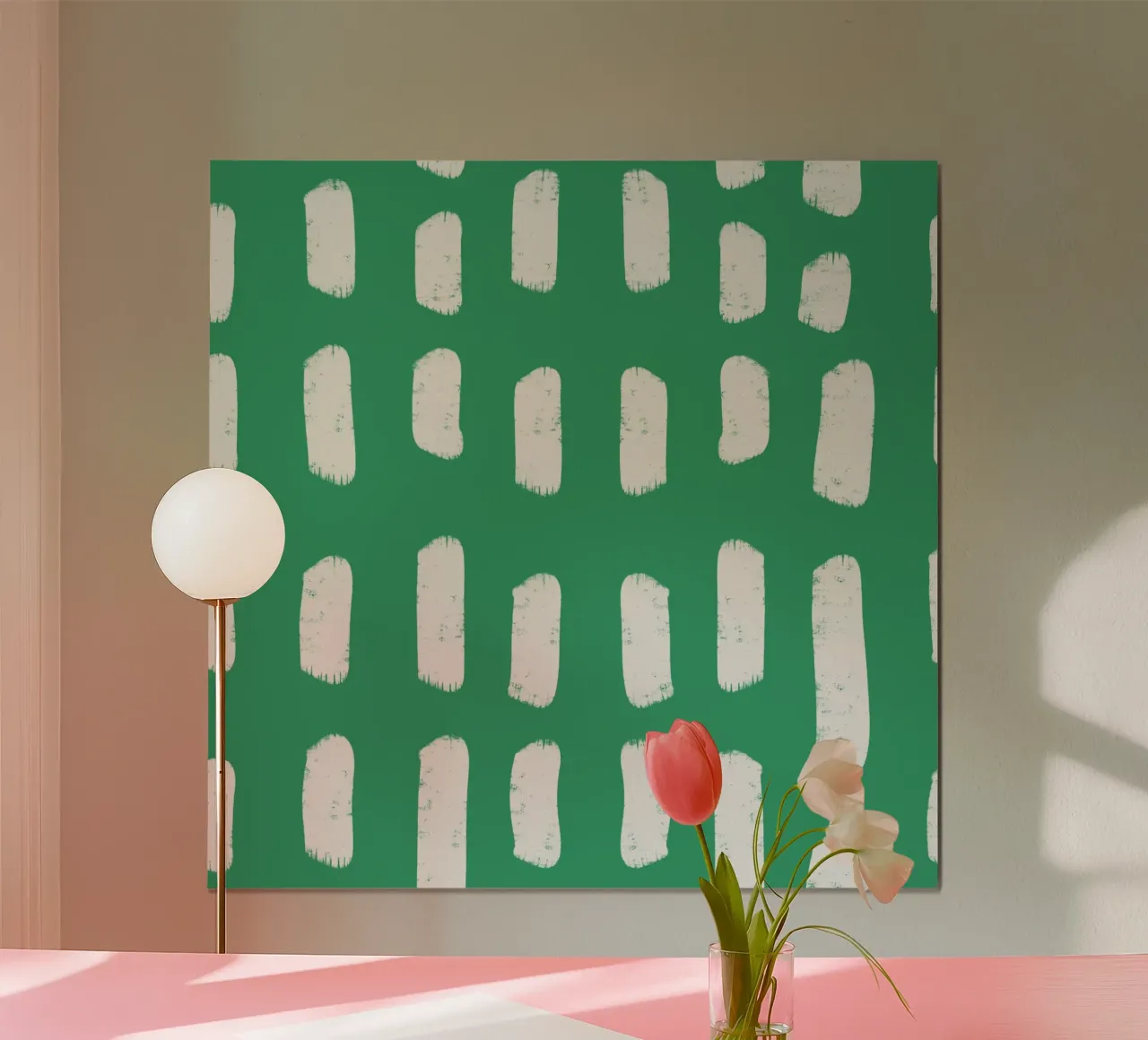 Emerald Brushstrokes - Motif botanique abstrait poster de susanacosta