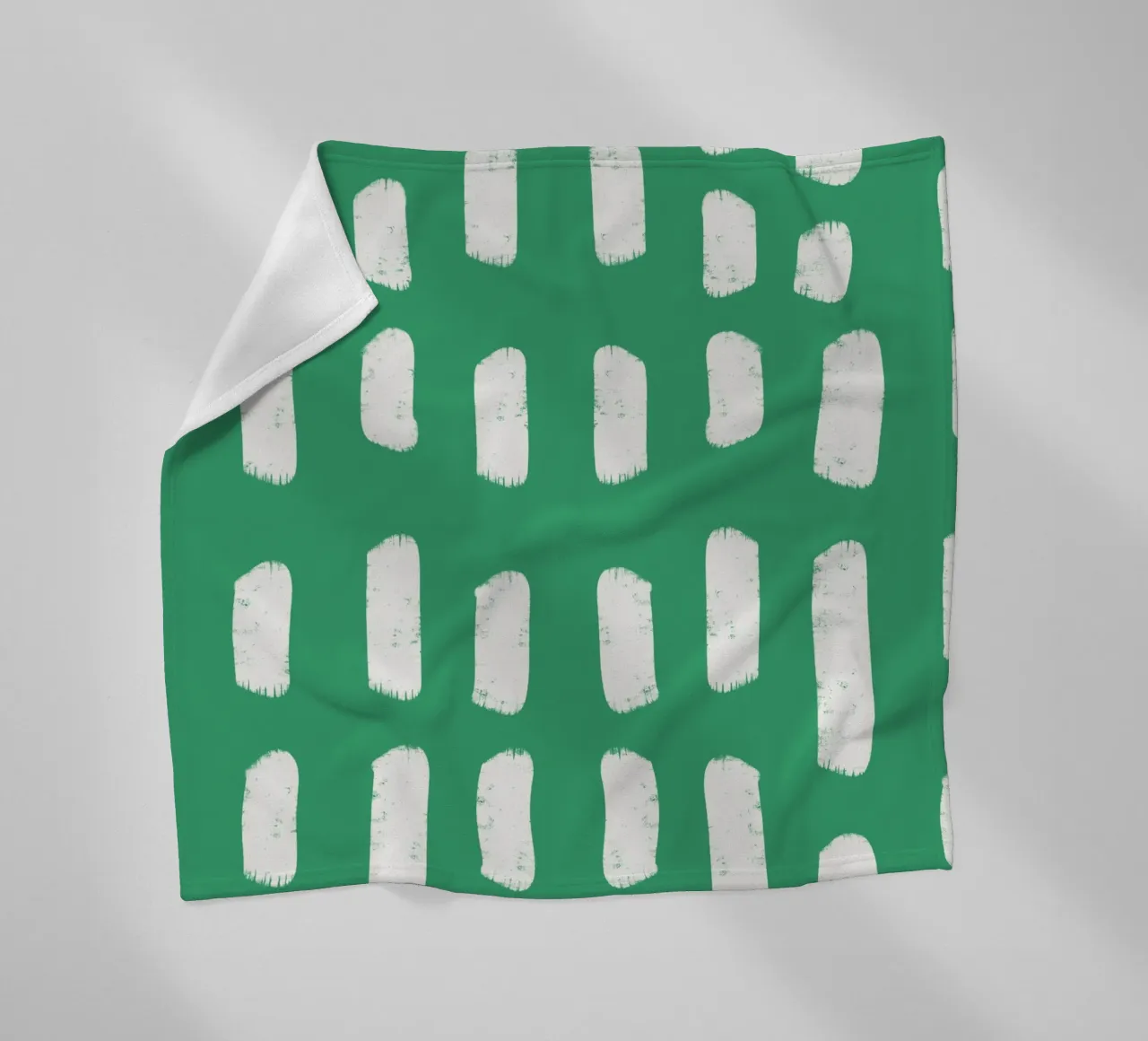 Emerald Brushstrokes - Abstract Botanical Pattern fleece blanket by susanacosta