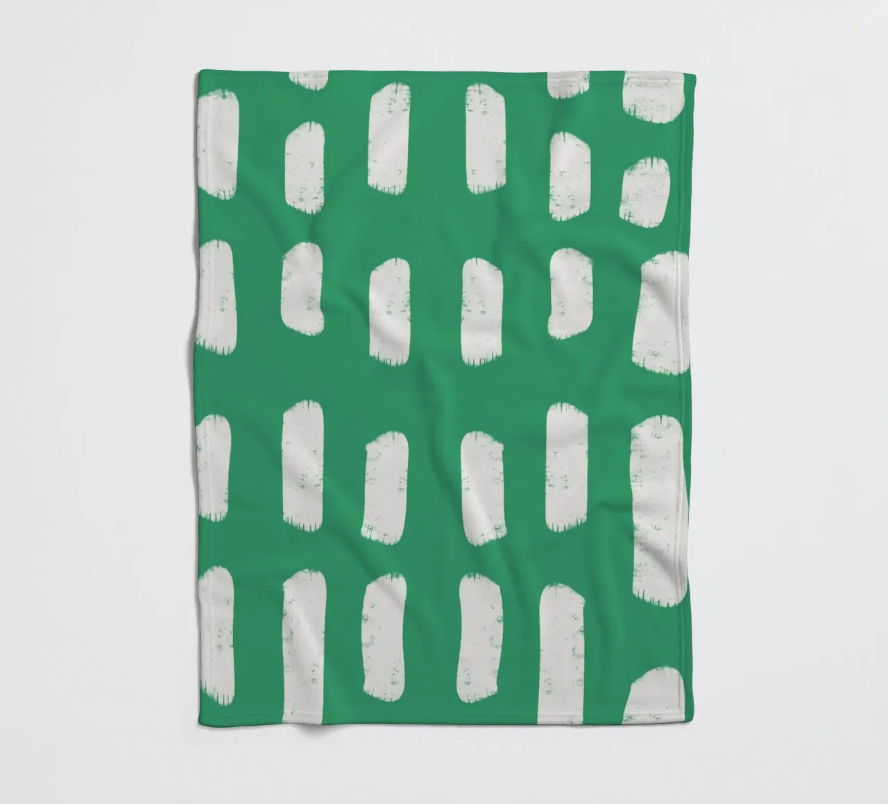 Emerald Brushstrokes - Abstract Botanical Pattern fleece blanket by susanacosta