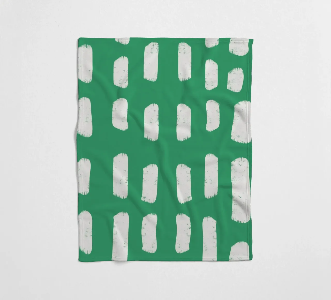 Emerald Brushstrokes - Abstract Botanical Pattern fleece blanket by susanacosta
