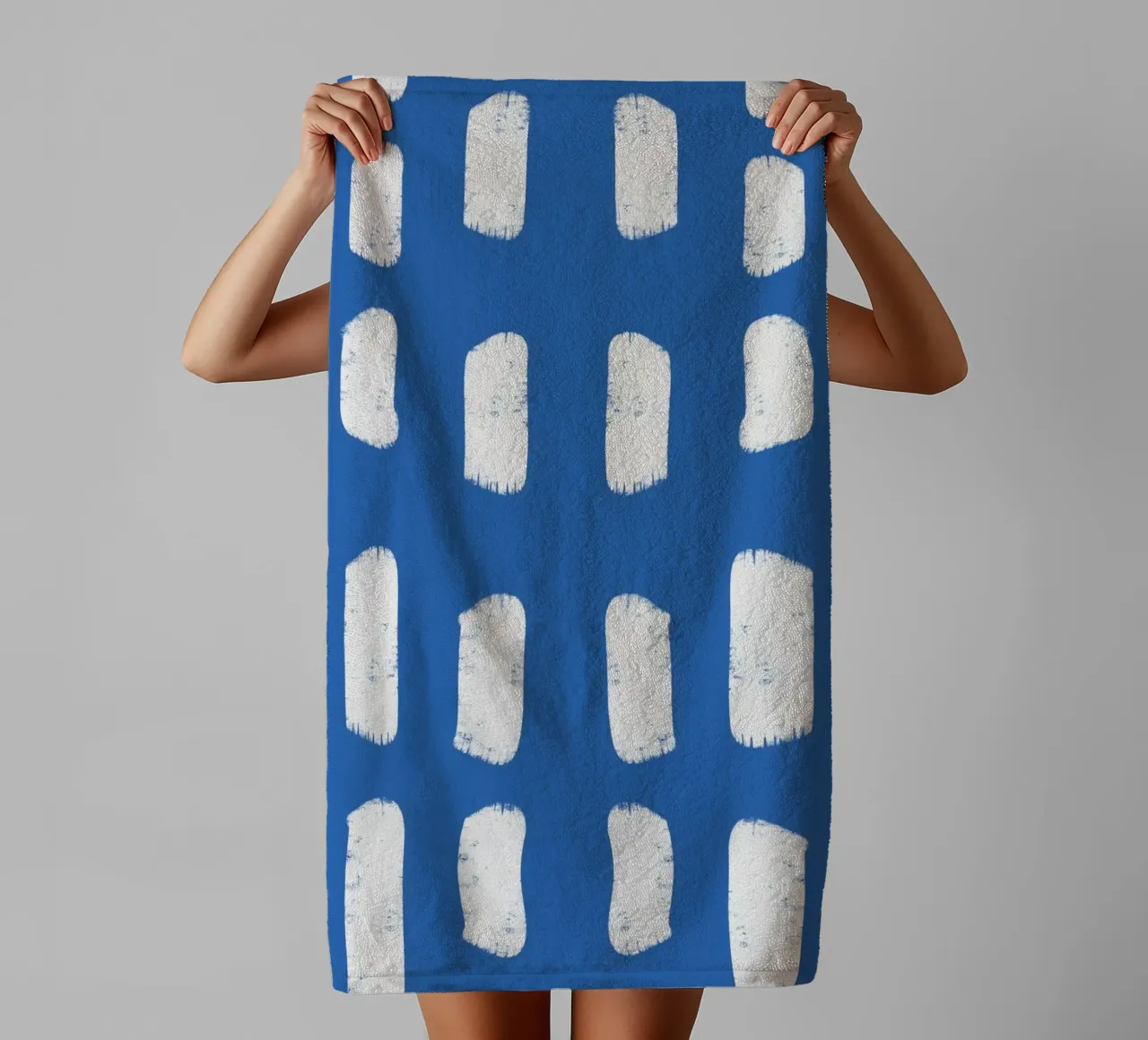 Blue Brushstrokes - Abstract Coastal towel by susanacosta