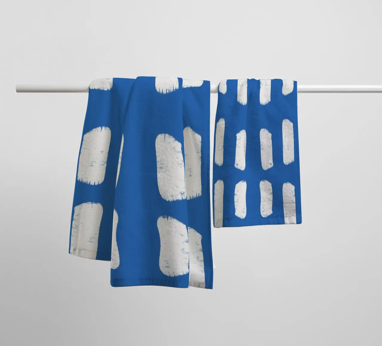 Blue Brushstrokes - Abstract Coastal towel by susanacosta