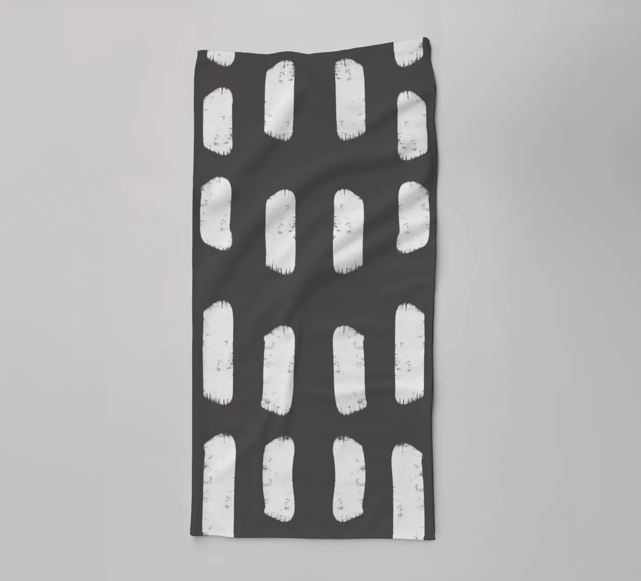 Charcoal Brushstrokes - Abstract Modern Pattern towel by susanacosta
