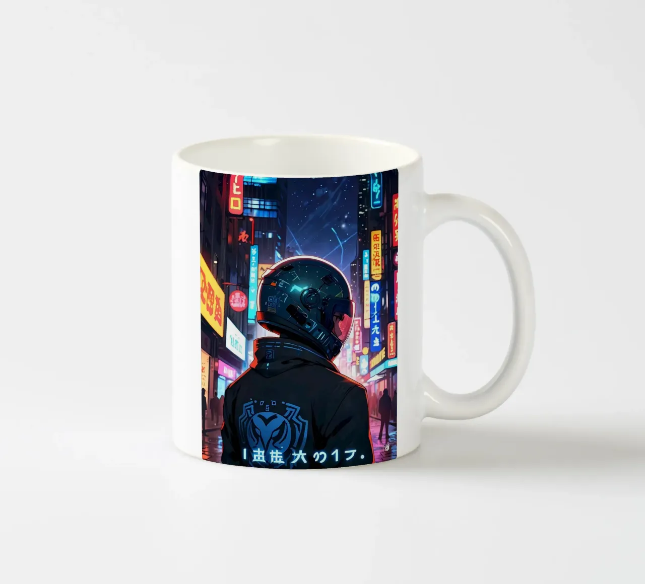 Urban Motorcycle neon ceramic mug by LM2KONE