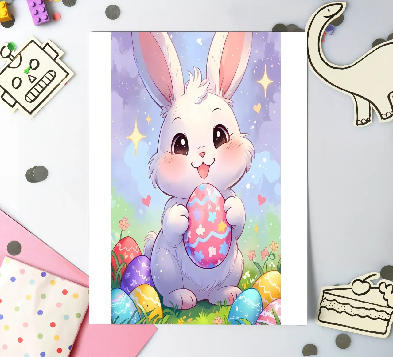 Easter eggs from the bunny sticker sheet by LM2KONE