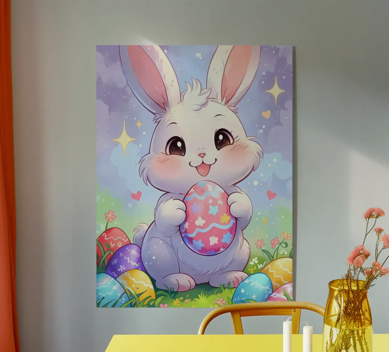 Easter eggs from the bunny acrylic glass by LM2KONE