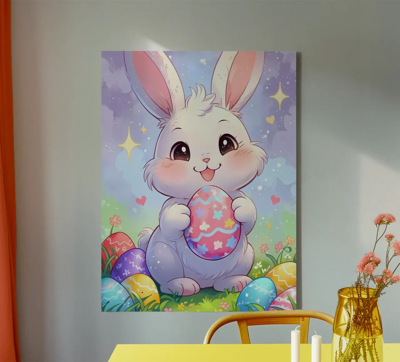 Easter eggs from the bunny canvas with Floater frame by LM2KONE