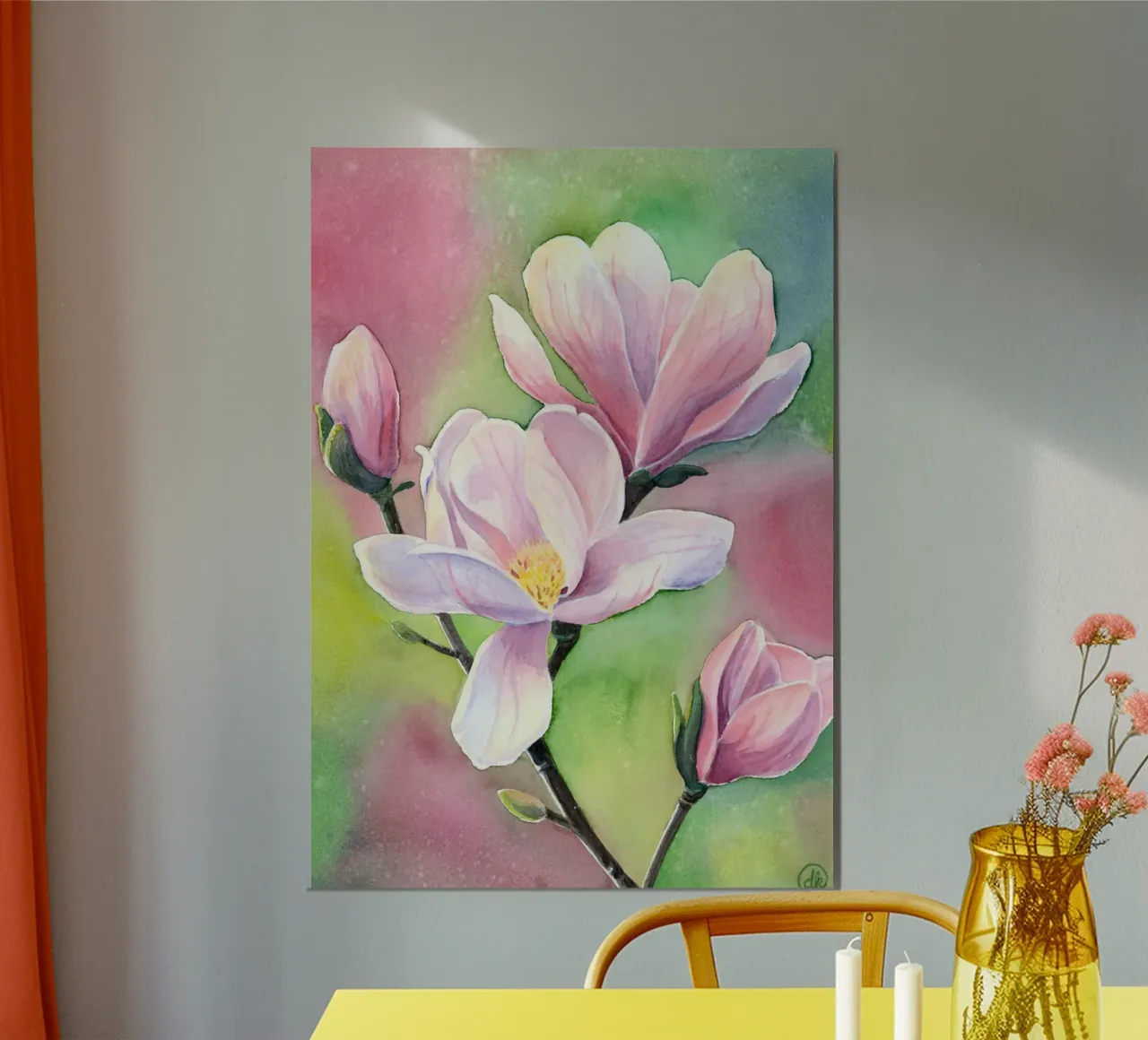 Magnolia Poster mit Kunststoffrahmen von DoroKaiser