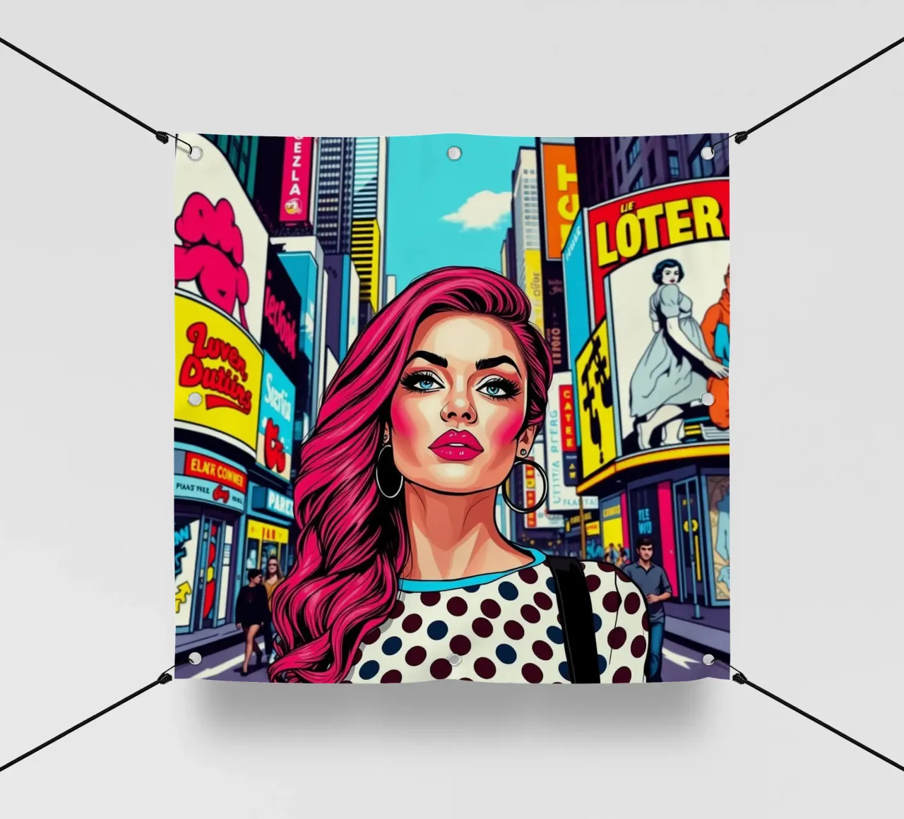 Donna a Times Square telo in pvc da Anita's Dream