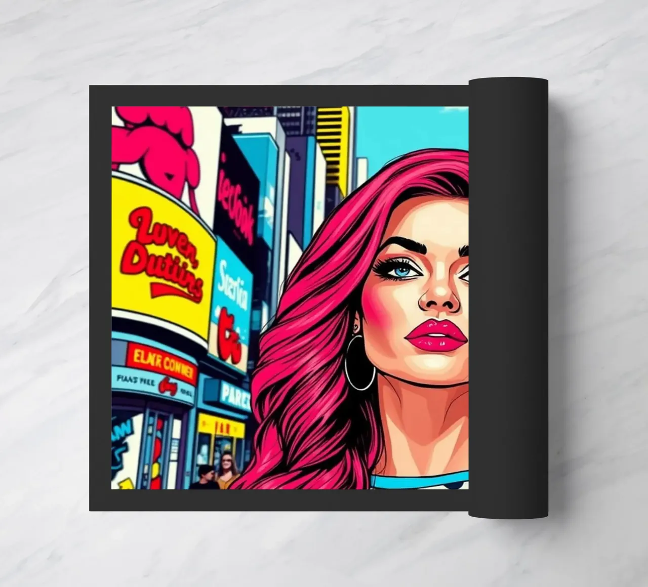 Donna a Times Square zerbino da Anita's Dream