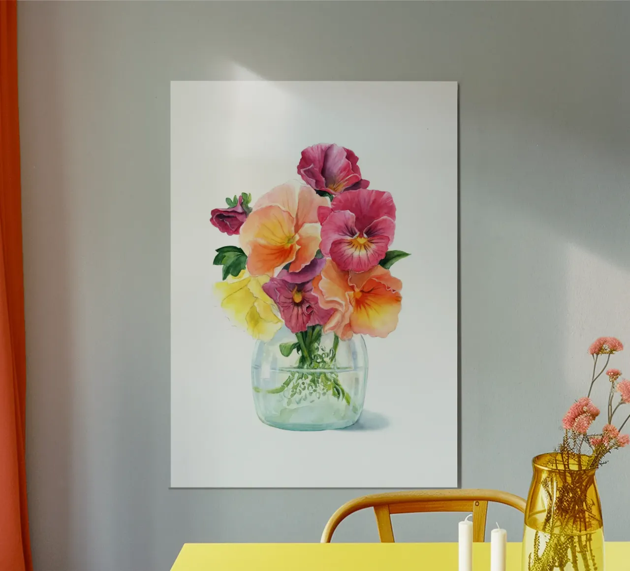 Bouquet di viole alluminio dibond da DoroKaiser