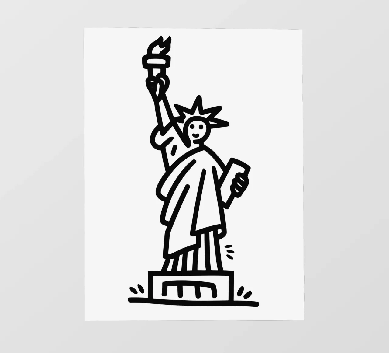 Statue of Liberty draw pellicola backlit da ramosashop